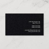 Trendy Stylish Black Modern Plain Minimalist Visitekaartje (Achterkant)