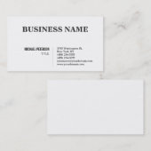 Trendy Stylish Black White Charming Visitekaartje (Voorkant / Achterkant)