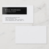 Trendy Stylish Black White Consultant Visitekaartje (Voorkant / Achterkant)