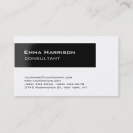 Trendy Stylish Black White Consultant Visitekaartje