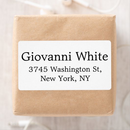 Trendy Stylish Black & White Plain Elegant Modern Etiket (Insitu)