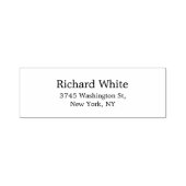 Trendy Stylish Black & White Plain Elegant Modern Zelfinktende Stempel (Design)