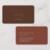 Trendy Stylish Brown Company Name Visitekaartje (Voorkant / Achterkant)