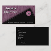 Trendy Stylish Button Up Business Card-sjabloon Visitekaartje (Voorkant / Achterkant)