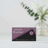 Trendy Stylish Button Up Business Card-sjabloon Visitekaartje (Staand voorkant)