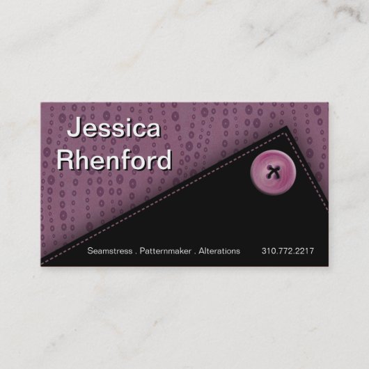 Trendy Stylish Button Up Business Card-sjabloon Visitekaartje (Voorkant)