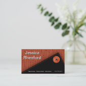 Trendy Stylish Button Up Business Card-sjabloon Visitekaartje (Staand voorkant)