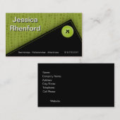 Trendy Stylish Button Up Business Card-sjabloon Visitekaartje (Voorkant / Achterkant)