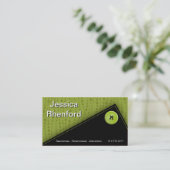 Trendy Stylish Button Up Business Card-sjabloon Visitekaartje (Staand voorkant)