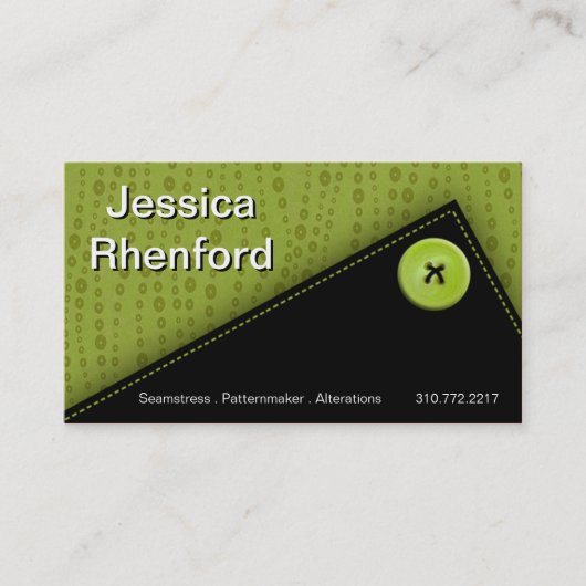 Trendy Stylish Button Up Business Card-sjabloon Visitekaartje (Voorkant)
