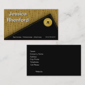Trendy Stylish Button Up Business Card-sjabloon Visitekaartje (Voorkant / Achterkant)