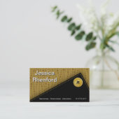 Trendy Stylish Button Up Business Card-sjabloon Visitekaartje (Staand voorkant)