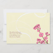 Trendy stylish cherry blossom afstuderen kaart (Achterkant)