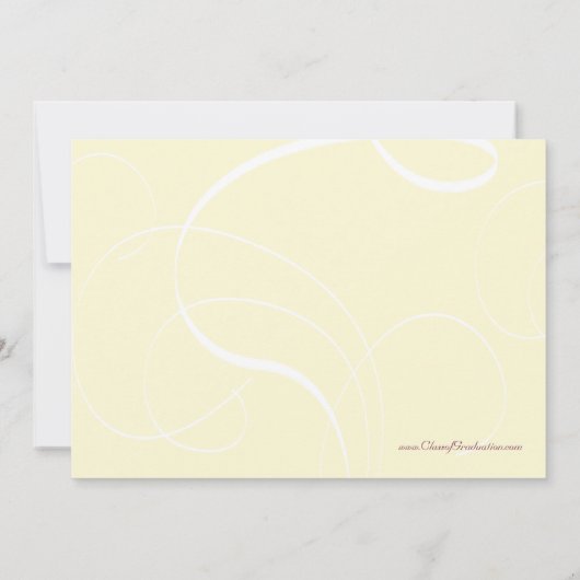 Trendy stylish cherry blossom graduparty kaart (Achterkant)