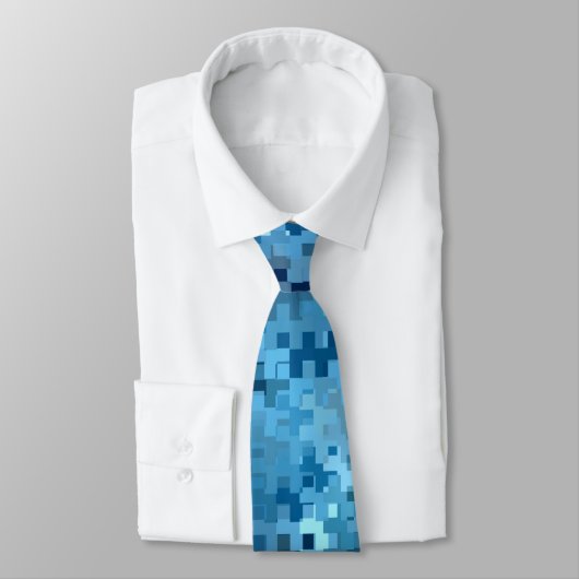 Trendy Stylish Cool Blue Pattern Stropdas (Gebonden)