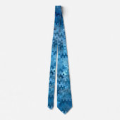 Trendy Stylish Cool Blue Pattern Stropdas (Achterkant)