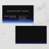 Trendy Stylish Dark Blue Manager Visitekaartje (Voorkant / Achterkant)