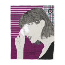 Trendy Stylish Girl Chic Paarse Collage Love Heart