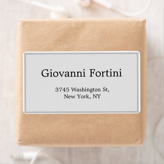 Trendy Stylish Gray Plain Elegant Modern Etiket (Insitu)