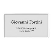 Trendy Stylish Gray Plain Elegant Modern Etiket (Voorkant)