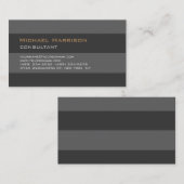 Trendy Stylish Gray Professional Consultant Visitekaartje (Voorkant / Achterkant)