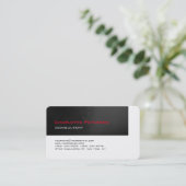 Trendy Stylish Gray Red White Consultant Manager Visitekaartje (Staand voorkant)