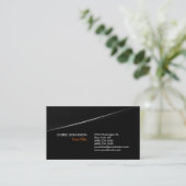 Trendy Stylish Grey Black Wave Visitekaartje (Staand voorkant)