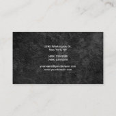 Trendy Stylish Grey Pattern Oranje Script Manager Visitekaartje (Achterkant)