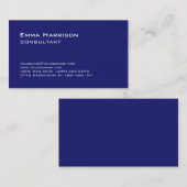 Trendy Stylish Midnight Blue Consultant Visitekaartje (Voorkant / Achterkant)