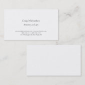 Trendy Stylish Minimalist Plain Simple Visitekaartje (Voorkant / Achterkant)