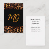 Trendy Stylish Modern Ladies Monogram Visitekaartje (Voorkant / Achterkant)