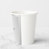 Trendy Stylish Modern Minimalist Silver Grey Papieren Bekers (Links)