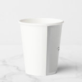 Trendy Stylish Modern Minimalist Silver Grey Papieren Bekers (Rechts)