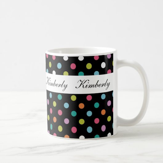 Trendy Stylish Monogram Coffee Mugs Koffiemok (Rechts)