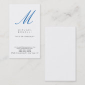 Trendy Stylish Monogram Standard Visitekaartje (Voorkant / Achterkant)