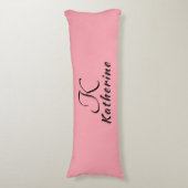 Trendy Stylish Pink Black Girly Personalized Body Lichaamskussen (Voorkant Verticaal)