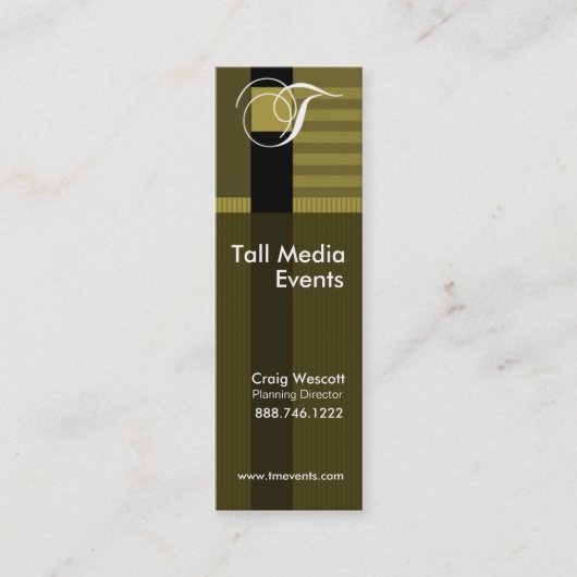 Trendy Stylish Pinstripes Profile Card Sjabloon Mini Visitekaartje (Voorkant)