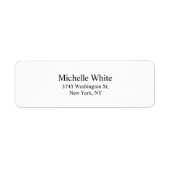 Trendy Stylish Plain Elegant Modern Etiket (Voorkant)