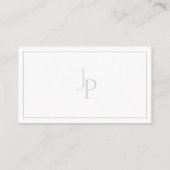 Trendy Stylish Plain Modern Monogram Professional Visitekaartje (Achterkant)