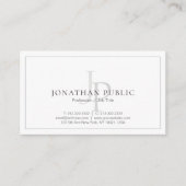 Trendy Stylish Plain Modern Monogram Professional Visitekaartje (Voorkant)