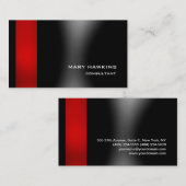 Trendy Stylish Red Black Gray Modern Elegant Visitekaartje (Voorkant / Achterkant)
