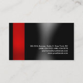 Trendy Stylish Red Black Gray Modern Elegant Visitekaartje (Achterkant)