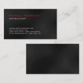 Trendy Stylish Red Black Grey Consultant Visitekaartje (Voorkant / Achterkant)