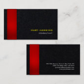 Trendy Stylish Red Black Modern Elegant Plain Visitekaartje (Voorkant / Achterkant)