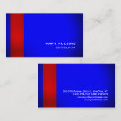 Trendy Stylish Red Blue Modern Elegant Visitekaartje (Voorkant / Achterkant)