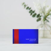 Trendy Stylish Red Blue Modern Elegant Visitekaartje (Staand voorkant)