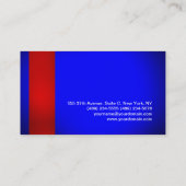 Trendy Stylish Red Blue Modern Elegant Visitekaartje (Achterkant)