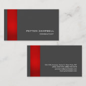 Trendy Stylish Red Gray Modern Elegant Visitekaartje (Voorkant / Achterkant)