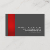 Trendy Stylish Red Gray Modern Elegant Visitekaartje (Achterkant)