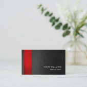 Trendy Stylish Red Gray Pattern Modern Elegant Visitekaartje (Staand voorkant)